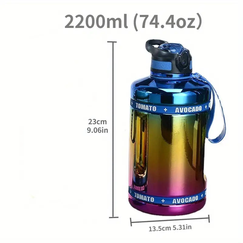 Colorful 2200ml Leak-proof Hydration Bottle