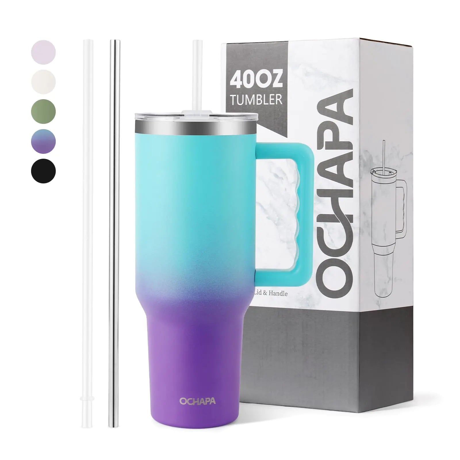 Amethyst Journey 40oz Stainless Tumbler with Handle
