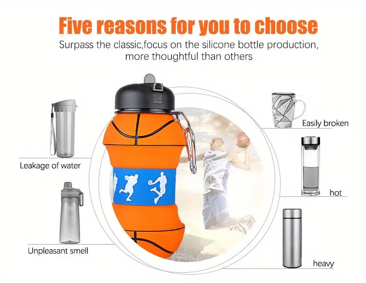 Foldable Silicone Hydration Flask (19oz)