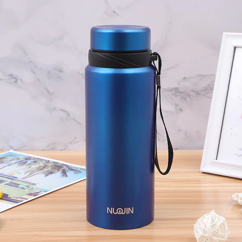 Dual-Tone Thermal Travel Mug with Strap