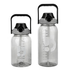 Large Capacity Transparent Sports Water Bottle with Straw