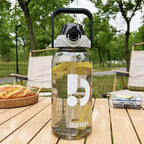 Large Capacity Transparent Sports Water Bottle with Straw