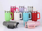 Glamour Rhinestone Handle Tumblers with Straw