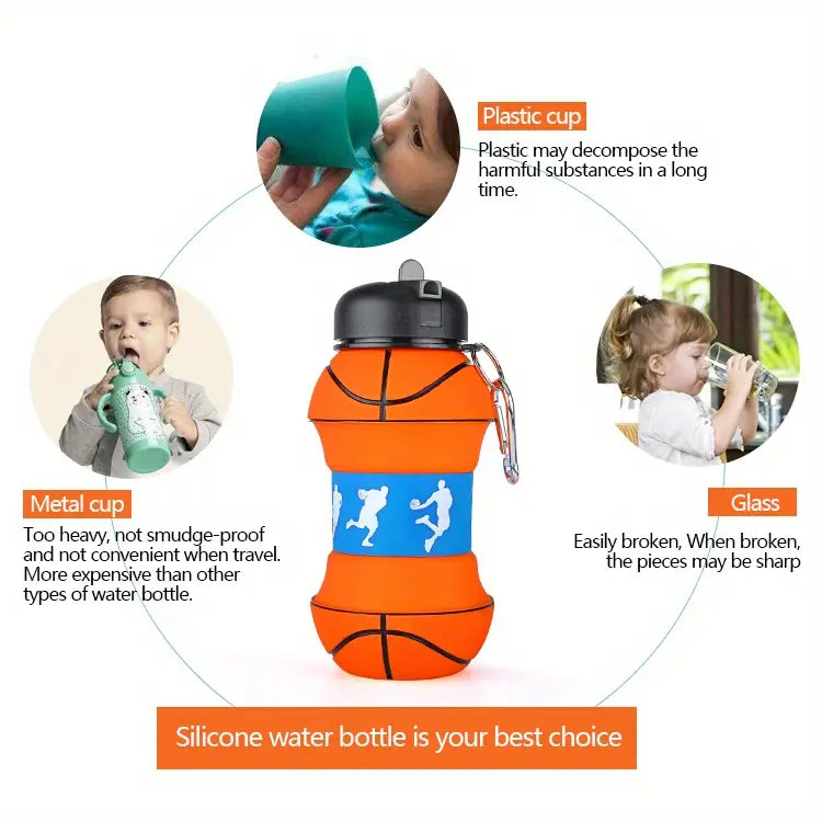 Foldable Silicone Hydration Flask (19oz)