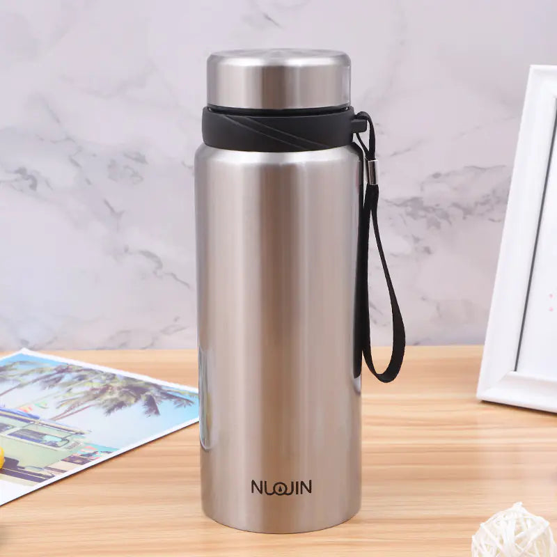 Dual-Tone Thermal Travel Mug with Strap