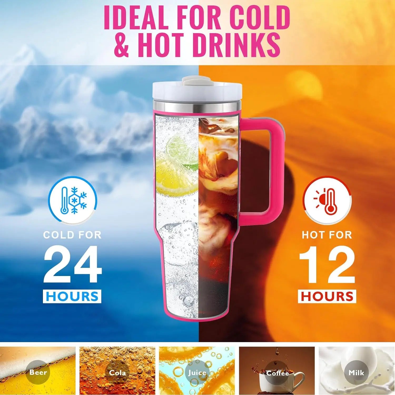Insulated 40oz Stainless Steel Coffee Tumbler