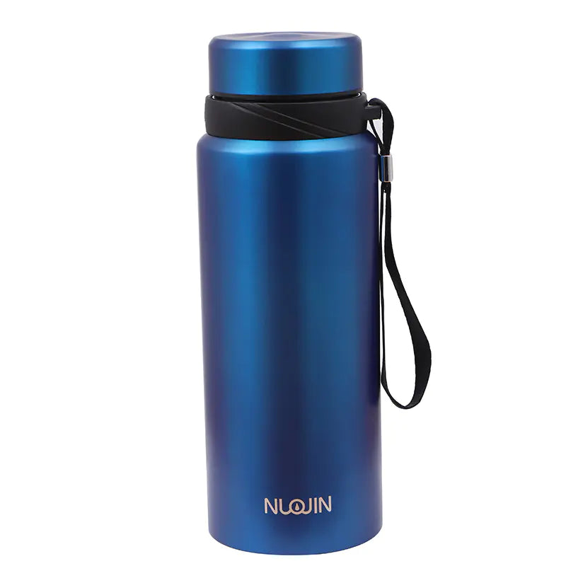 Dual-Tone Thermal Travel Mug with Strap