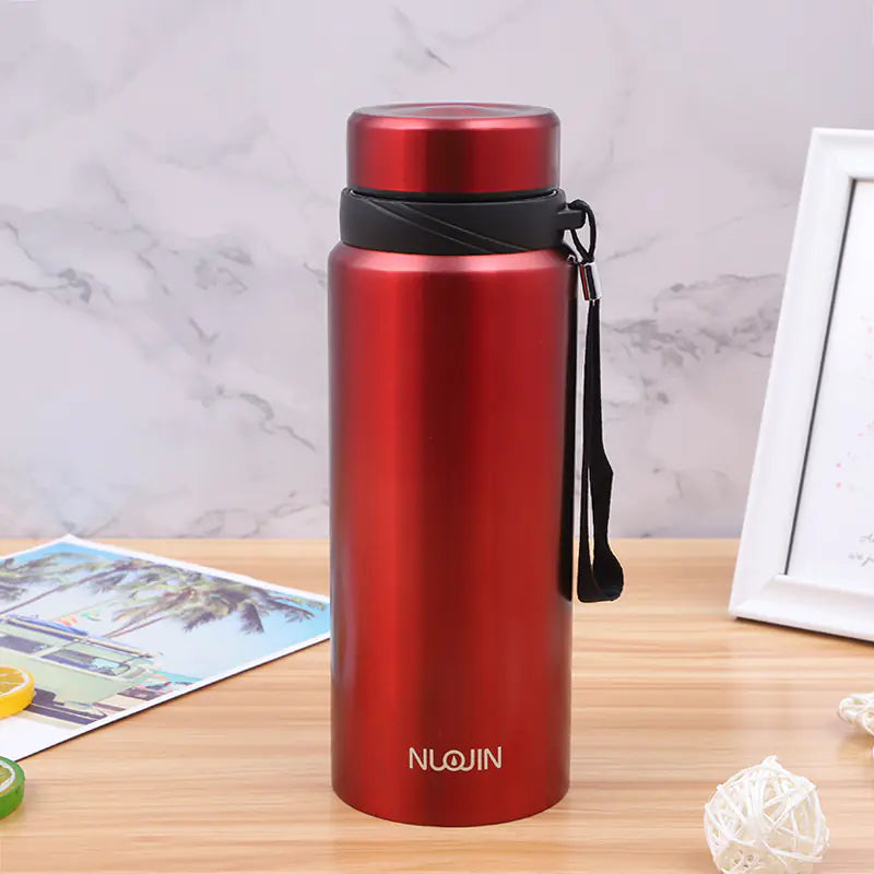 Dual-Tone Thermal Travel Mug with Strap